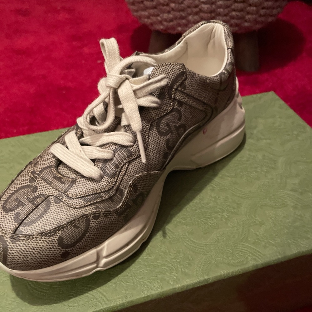 Women's Designer Monogram Sneakers - Gray